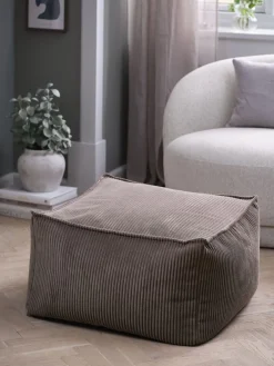 AARS/AGGERPouf AARS/AGGER 65x65 tissu velours côtelé sable foncé-JYSK Online