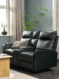 ABILDSKOVCanapé ABILDSKOV 2 places avec console noir-JYSK Best