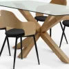 AGERBY + HVIDOVREAGERBY L190 table chêne naturel + 4 HVIDOVRE chaises noir-JYSK