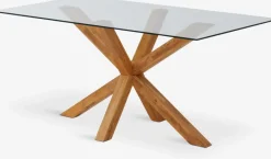 AGERBYTable AGERBY 90x160 verre/chêne naturel-Royal Oak Clearance