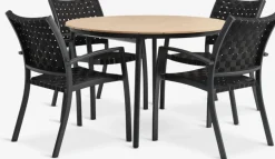 AKTIVEN + GLOMFJORDAKTIVEN L118/168 table naturel + 4 GLOMFJORD chaises-JUTLANDIA Best