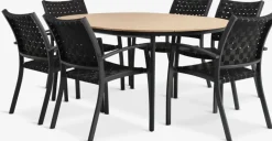 AKTIVEN + GLOMFJORDAKTIVEN L118/168 table naturel + 4 GLOMFJORD chaises-JUTLANDIA Best