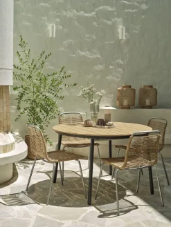 AKTIVEN + MIDDAGSBERGETAKTIVEN L118/168 table + 4 MIDDAGSBERGET chaises naturel-JYSK