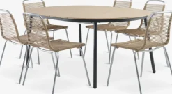AKTIVEN + MIDDAGSBERGETAKTIVEN L118/168 table + 4 MIDDAGSBERGET chaises naturel-JYSK