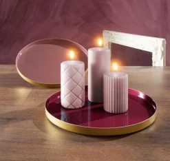 ALFREDBougie pilier ALFRED rose 3pcs/pqt-JYSK New