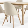ALSTED + THORUPALSTED L160 table coloris chêne + 4 THORUP chaises beige-JYSK Outlet