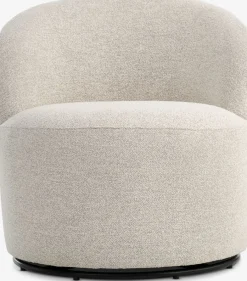 ANDRUPFauteuil lounge ANDRUP pivotant tissu beige-JYSK Online