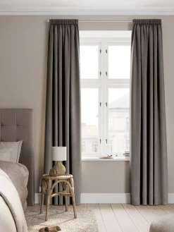 AUSTRARideau AUSTRA 1x140x300 velours brun-JYSK Discount