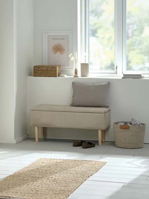 BADSTEDBanc BADSTED a/rangement tissu /coloris chêne-JYSK Best