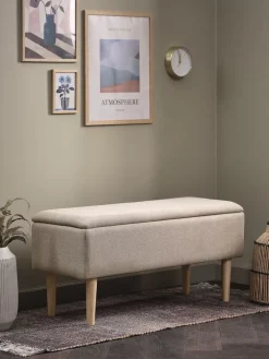 BADSTEDBanc BADSTED a/rangement tissu /coloris chêne-JYSK Best