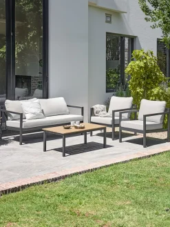 BEJSTRUPEnsemble lounge BEJSTRUP 4 personnes gris-JUTLANDIA Online