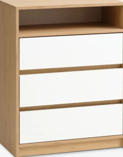 BILLUNDCommode 3 tiroirs BILLUND blanc/chêne-JYSK Online