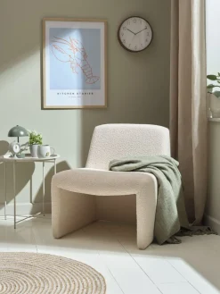 BULLERUPFauteuil lounge BULLERUP tissu teddy blanc cassé-JYSK Outlet