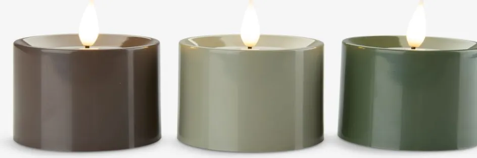 BYSVALEBougies chauffe-plat LED BYSVALE Ø8xH8cm assorti-JYSK Clearance