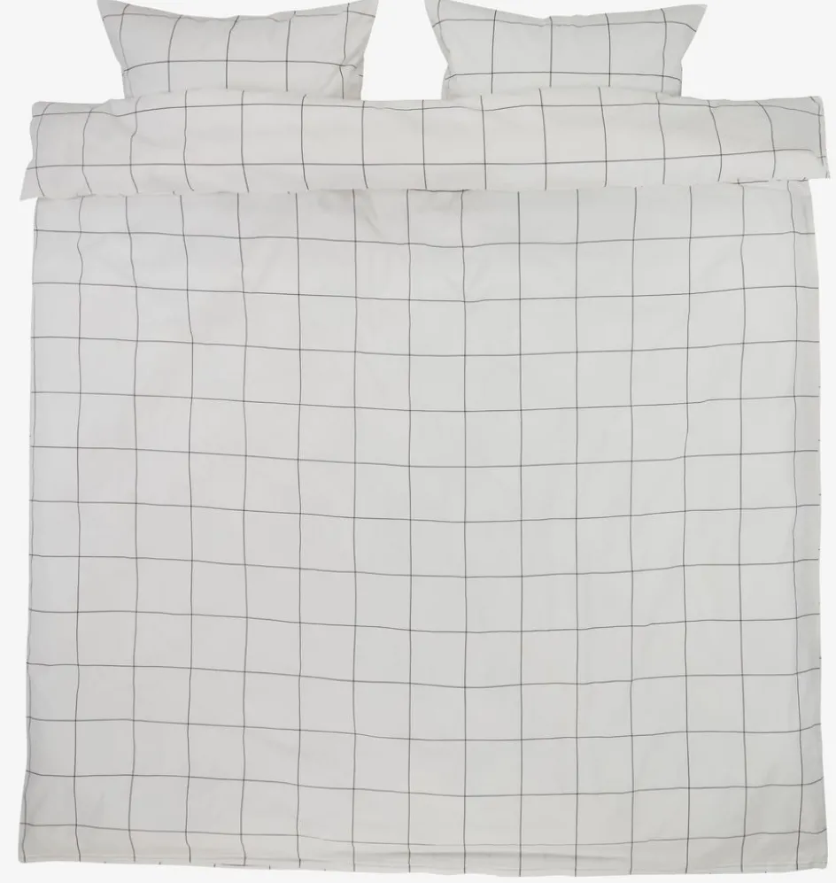 CRISTABasicParure de lit CRISTA 200x220 blanc/noir-JYSK Clearance