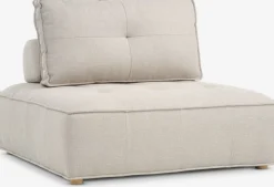 DAGSTRUPPouf DAGSTRUP a/dossier tissu beige-JYSK New