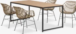DAGSVAD + ILDERHUSEDAGSVAD L190 table + 4 ILDERHUSE chaises naturel-JYSK New