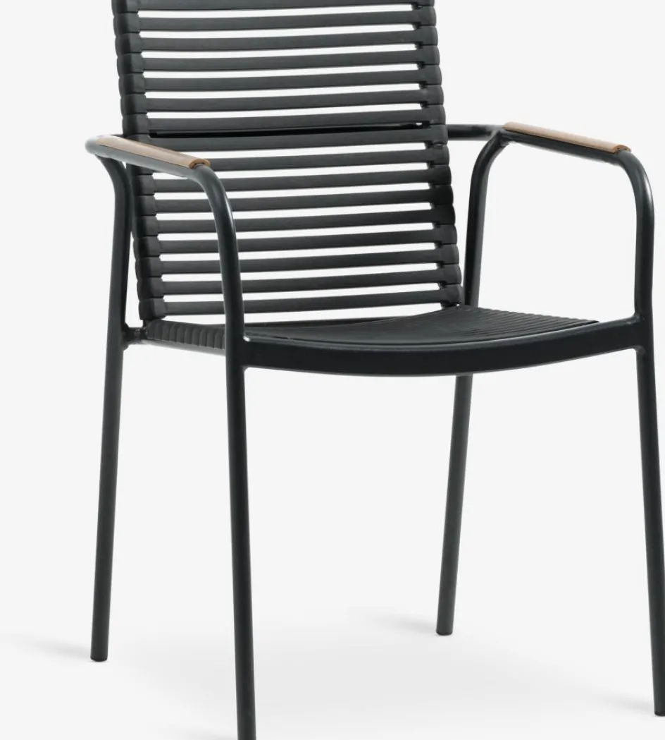DAGSVAD + NABEDAGSVAD L190 table naturel + 4 NABE chaises noir-JUTLANDIA Hot
