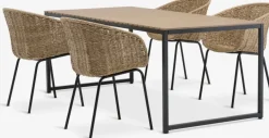 DAGSVAD + TUERNEDAGSVAD L190 table + 4 TUERNE chaises naturel-JYSK Best