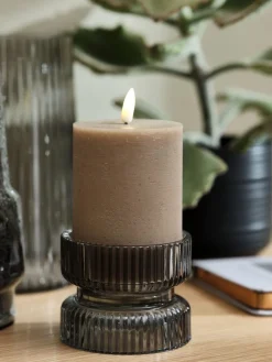 DANTEBougie pilier LED DANTE Ø8xH10cm sable-JYSK