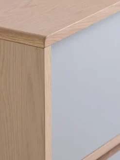 EGEBJERGBuffet EGEBJERG 2 tiroirs/1 porte gris/chêne clair-Royal Oak