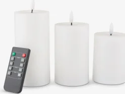 EIDEBougie pilier LED EIDE 3pcs/pqt a/télécommande-JYSK New