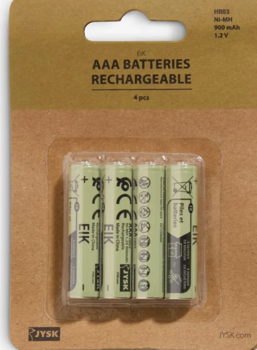 EIKPile rechargeable EIK AAA 4pcs/pqt-JYSK Discount