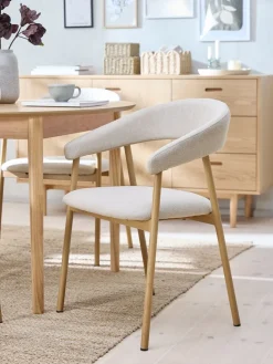 EJSINGChaise EJSING tissu beige/coloris chêne naturel-JYSK New