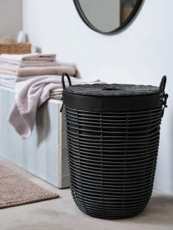 ELIFPanier à linge ELIF Ø40xH56cm noir a/couvercle-JYSK Best