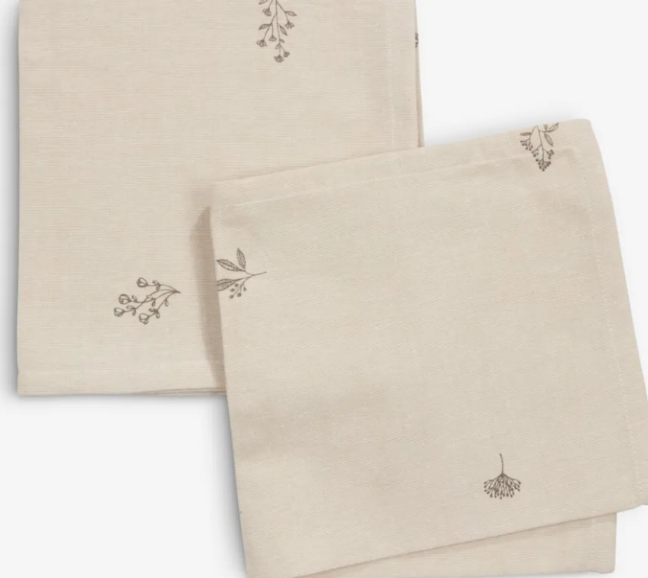 ENGFIOLServiette en tissu ENGFIOL 40x40 beige 2pcs/pqt-JYSK