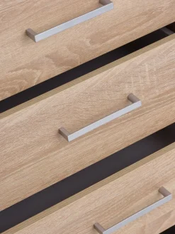 FANDRUPArmoire FANDRUP 145x176 3 portes 3 tiroirs coloris chêne c.-JYSK New