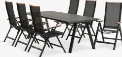 FAUSING + BREDSTENFAUSING L220 table + 4 BREDSTEN chaises noir-JUTLANDIA Outlet