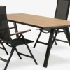 FAUSING + BREDSTENFAUSING L220 table naturel + 4 BREDSTEN chaises noir-JUTLANDIA Online