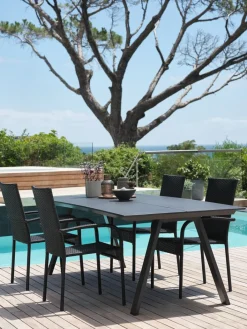 FAUSING + GUDHJEMFAUSING L220 table + 4 GUDHJEM chaises noir-JYSK Clearance