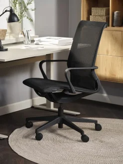 FOLBYFauteuil de bureau FOLBY maille noir/noir-JYSK
