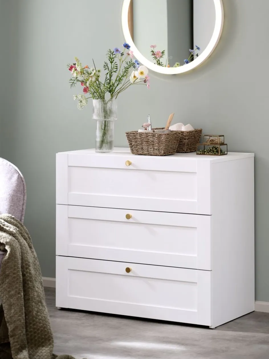 FRAMLEVCommode 3 tiroirs FRAMLEV blanc-JYSK Online