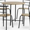 GADSTRUPGADSTRUP Ø85 table + 4 GADSTRUP chaises noir/coloris chêne-JYSK Discount