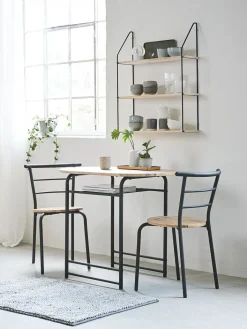 GADSTRUPGADSTRUP L92 table + 2 GADSTRUP chaises noir/coloris chêne-JYSK