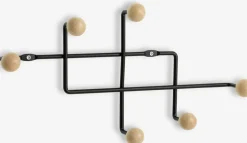 GAMBYPatère GAMBY 6 crochets naturel/noir-JYSK New