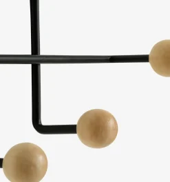 GAMBYPatère GAMBY 6 crochets naturel/noir-JYSK New