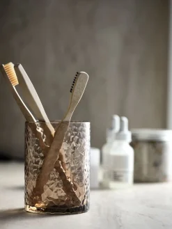 GENEVADPorte-brosses à dents GENEVAD verre recyclé brun-JYSK Discount