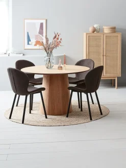 GEVNINGEChaise GEVNINGE tissu brun foncé/noir-JYSK