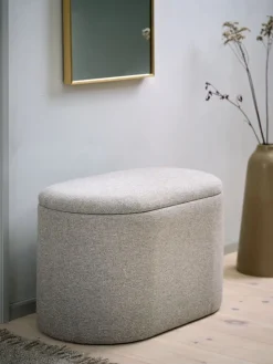 GISLEVPouf GISLEV 65x36 a/rangement tissu sable-JYSK Discount