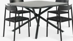 GOTHENBURG + HAGLEBUGOTHENBURG L120 table gris + 4 HAGLEBU chaises noir-JYSK Sale