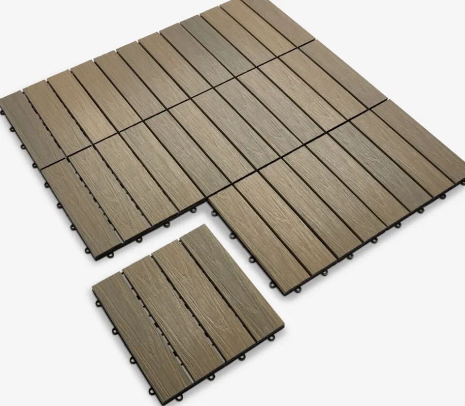 GRAVANDDalle de terrasse GRAVAND l30xL30 imitation bois gris 9pcs-JYSK Discount