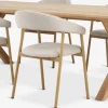 GRIBSKOV + EJSINGGRIBSKOV L230 table chêne naturel + 4 EJSING chaises beige-JYSK Clearance