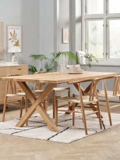 GRIBSKOV + GUDERUPGRIBSKOV L180 table chêne naturel + 4 GUDERUP chaises chêne-JYSK