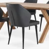 GRIBSKOV + LUNDERSKOVGRIBSKOV L180 table chêne + 4 LUNDERSKOV chaises anthracite-JYSK