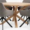 GRIBSKOV + ROSTRUPGRIBSKOV Ø120 table chêne naturel + 4 ROSTRUP chaises sable-JYSK Clearance