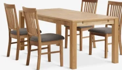 HAGEHAGE L190 table chêne naturel + 4 HAGE chaises chêne naturel-JYSK New